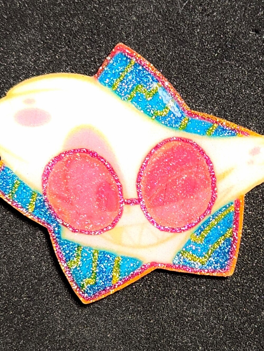 Angel Dust Glitter Pin - Hazbin Hotel